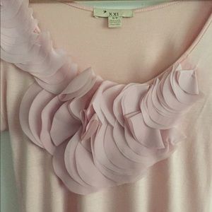 Ballet pink gauze petal tee shirt s